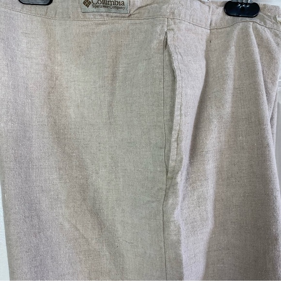 COLUMBIA Women’s Wide Leg Linen Blend Drawstring Capri Pants Size Small - Picture 4 of 7